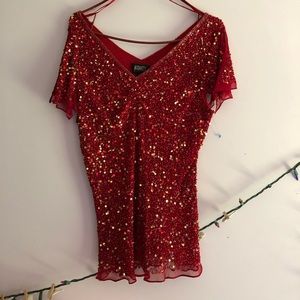 Beaded & Sequin evening top. Look super gorgeous for Valentines 💌
